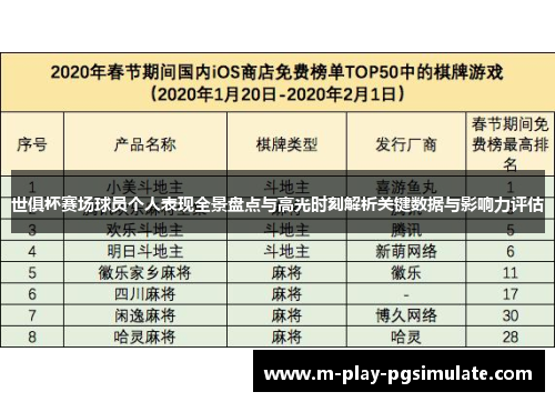 世俱杯赛场球员个人表现全景盘点与高光时刻解析关键数据与影响力评估
